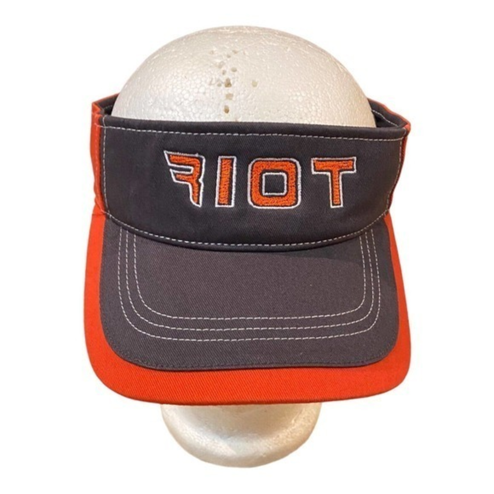 Riot Gray Orange Adjustable Sun Visor Hat Richardson